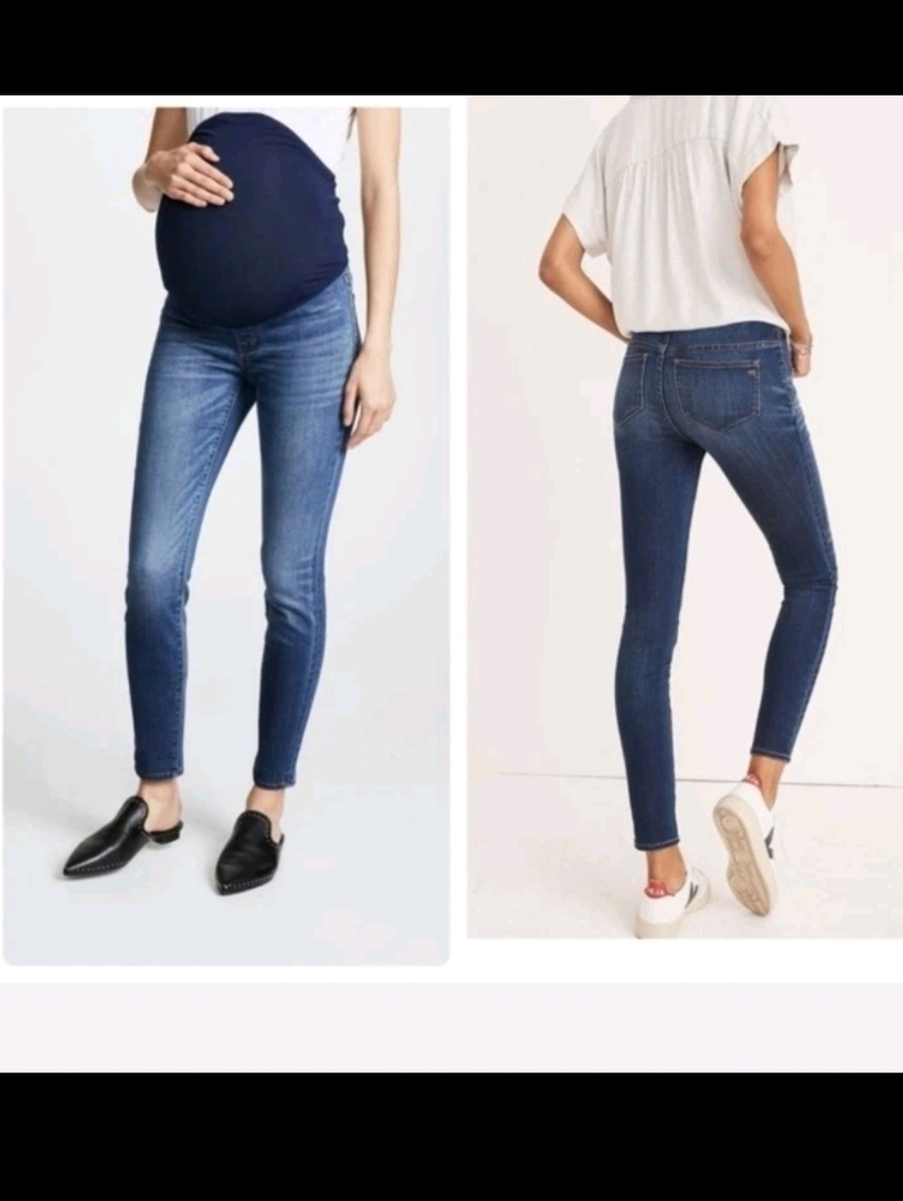 Madewell Womens Maternity Over-the-Belly Skinny Jeans in Danny Wash 30